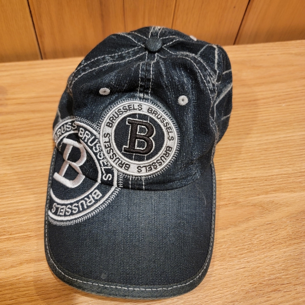Robin Ruth Black Brussels Belgium Embroidered Cap international Vacation